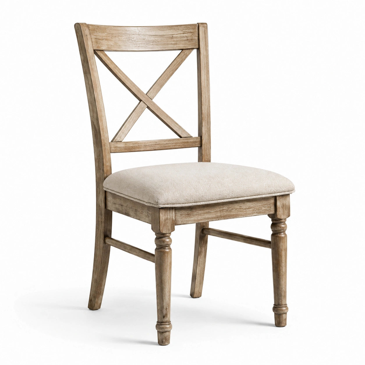 Esszimmerstuhl Eiche Beige Polster X-Rücken