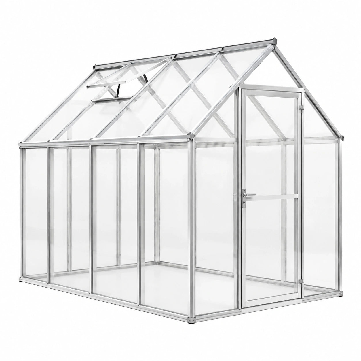 Gewächshaus Aluminium Polycarbonat 250x190x195 cm