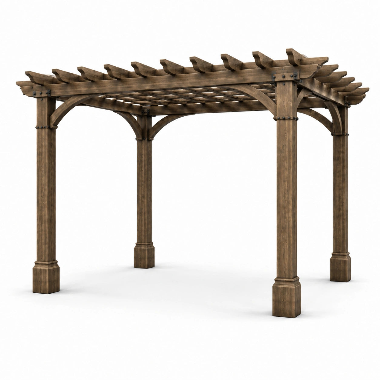Holzpergola Braun 300x300x240 cm für Außen